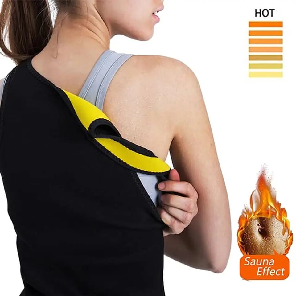 Polera de neopreno Sauna para dama entrenador de cintura 9