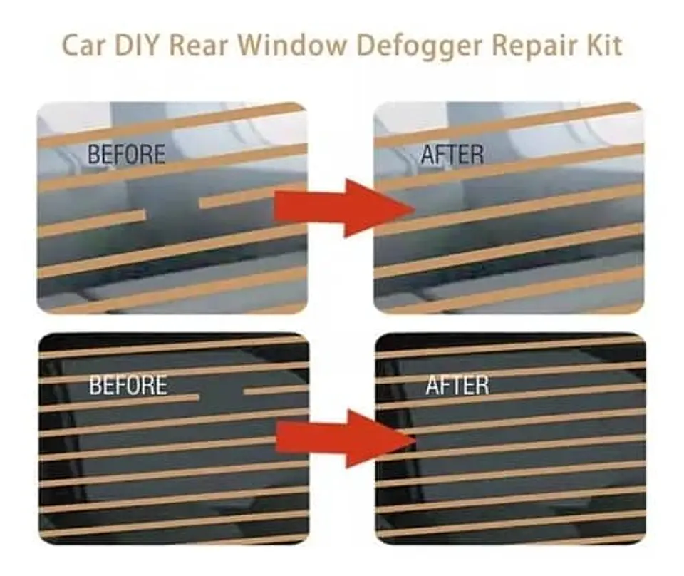 Kit reparador línea antiempañante ventana trasera de autos 12