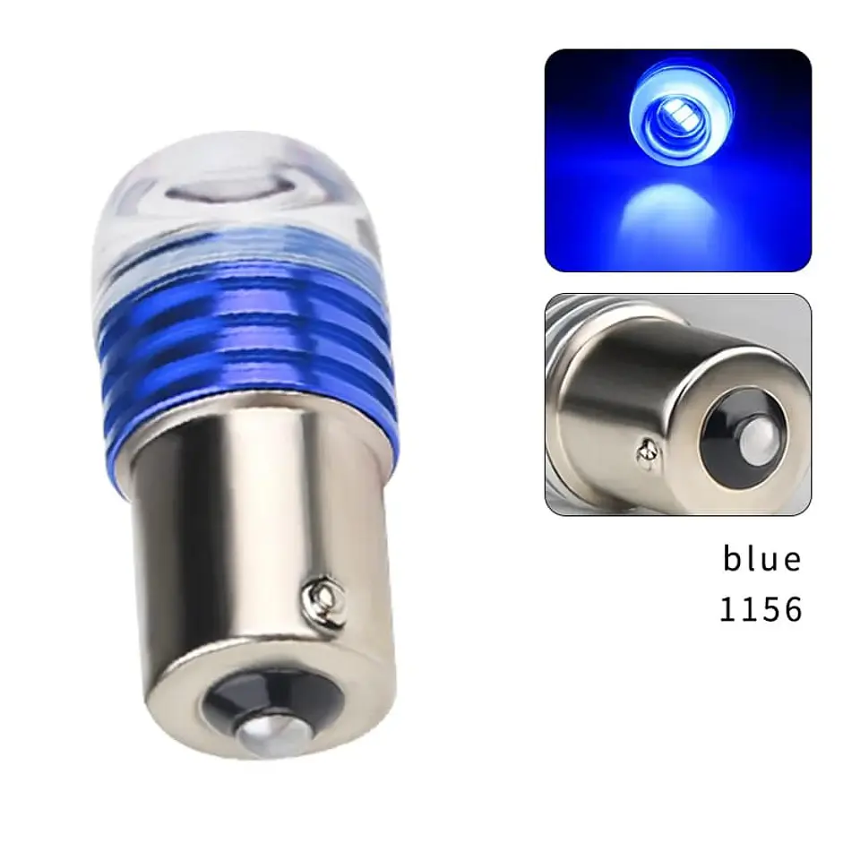 Par ampolletas - Led 1 contacto 5W 1156 para luz cruce o reversa 1