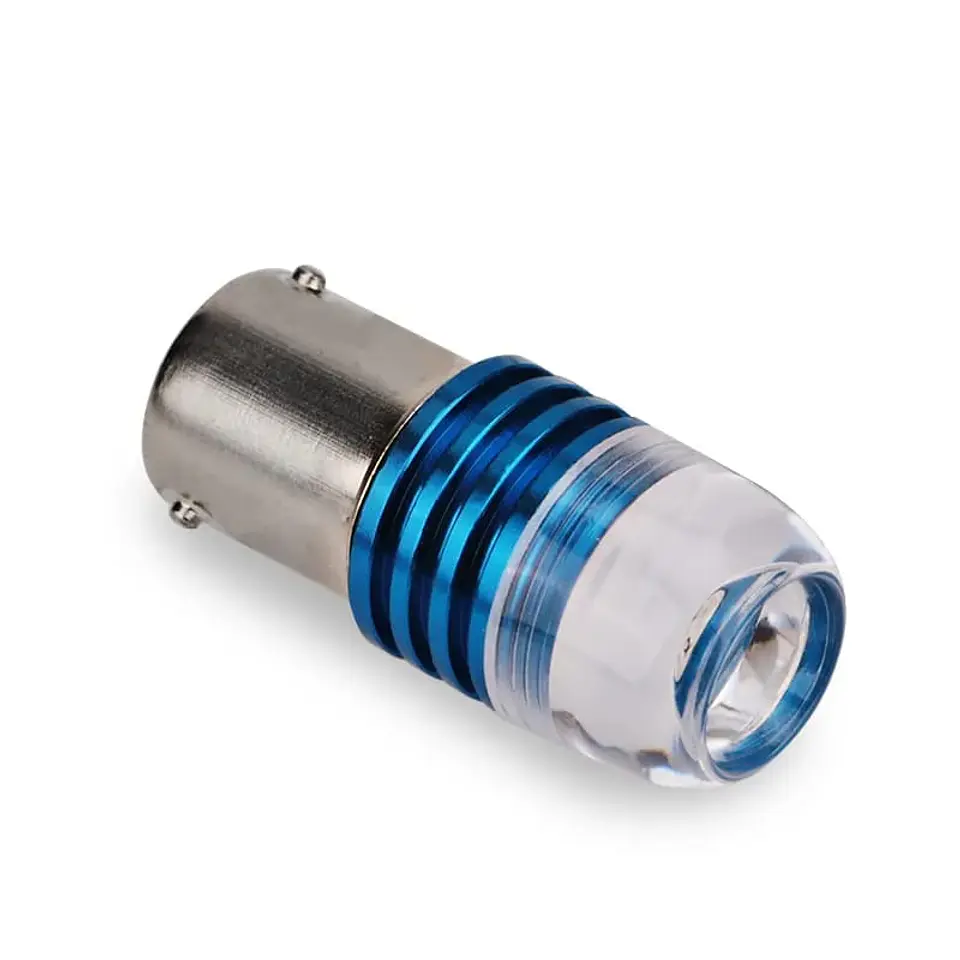 Par ampolletas - Led 1 contacto 5W 1156 para luz cruce o reversa 4