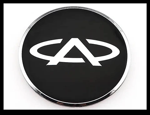 X4 Tapa centro llantas Chery negro 60mm 56mm - Negro Plateado