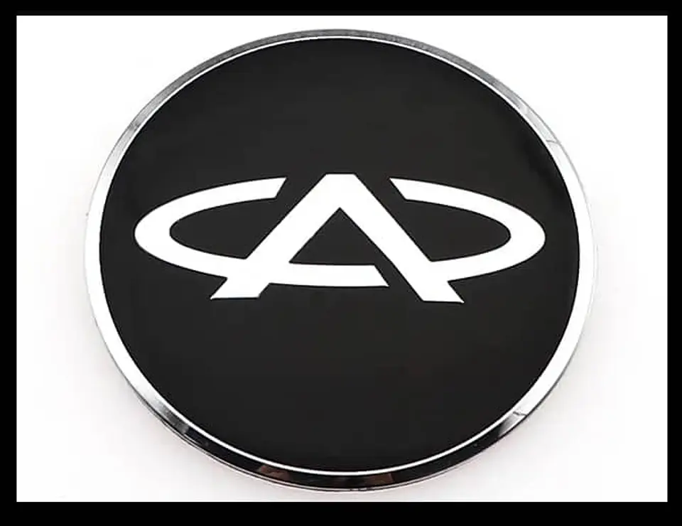 X4 Tapa centro llantas Chery negro 60mm 56mm - Negro Plateado 1