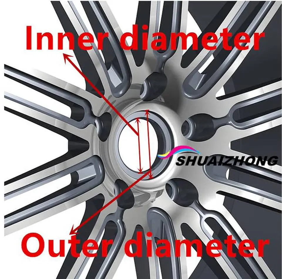 X4 Tapa centro llantas Chery negro 60mm 56mm - Negro Plateado 4