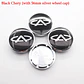 X4 Tapa centro llantas Chery negro 60mm 56mm - Negro Plateado - thumbnail 5