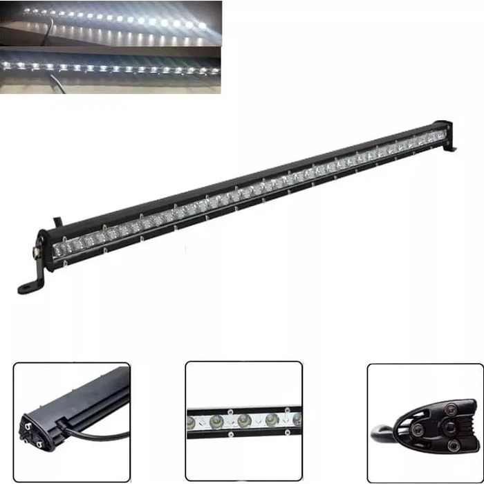 Barra foco neblinero led 65cm 24led slim universal luz blanca frío 6000k 72watt  2