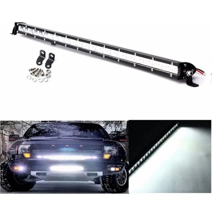 Barra foco neblinero led 65cm 24led slim universal luz blanca frío 6000k 72watt  3