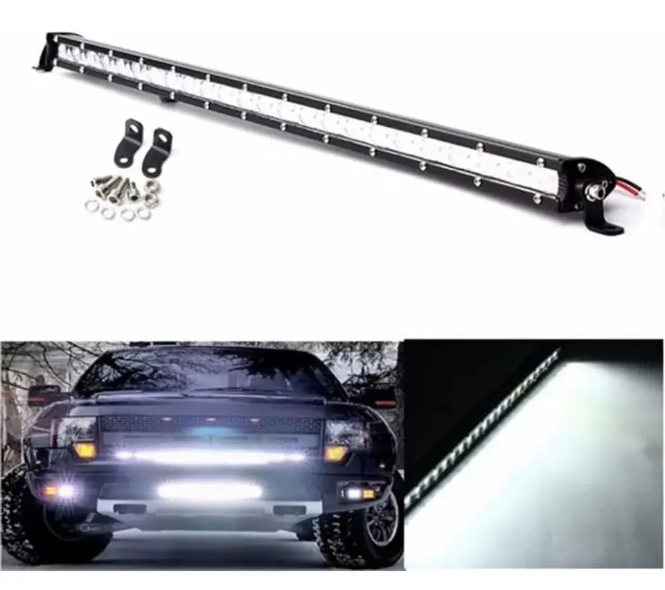 Barra foco neblinero led 65cm 24led slim universal luz blanca frío 3