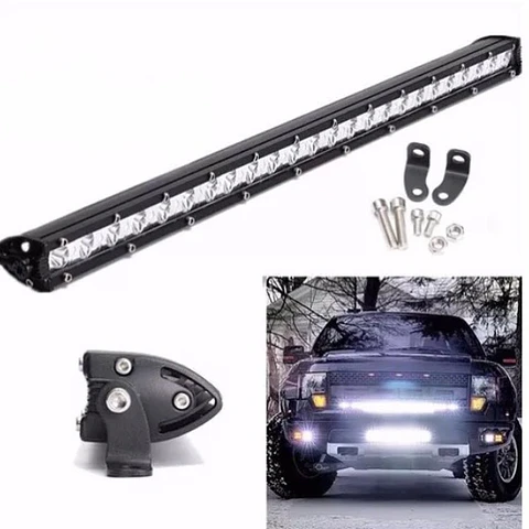 Barra foco neblinero led 65cm 24led slim universal luz blanca frío