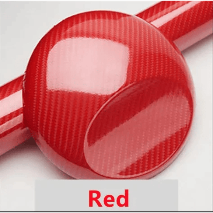Papel vinilo adhesivo decorativo tunnig tipo fibra de carbono 5D color Rojo Gloss, con escape de aire (anti burbujas) medidas 1mtr x1.52mtr precio 12000 pesos . 2