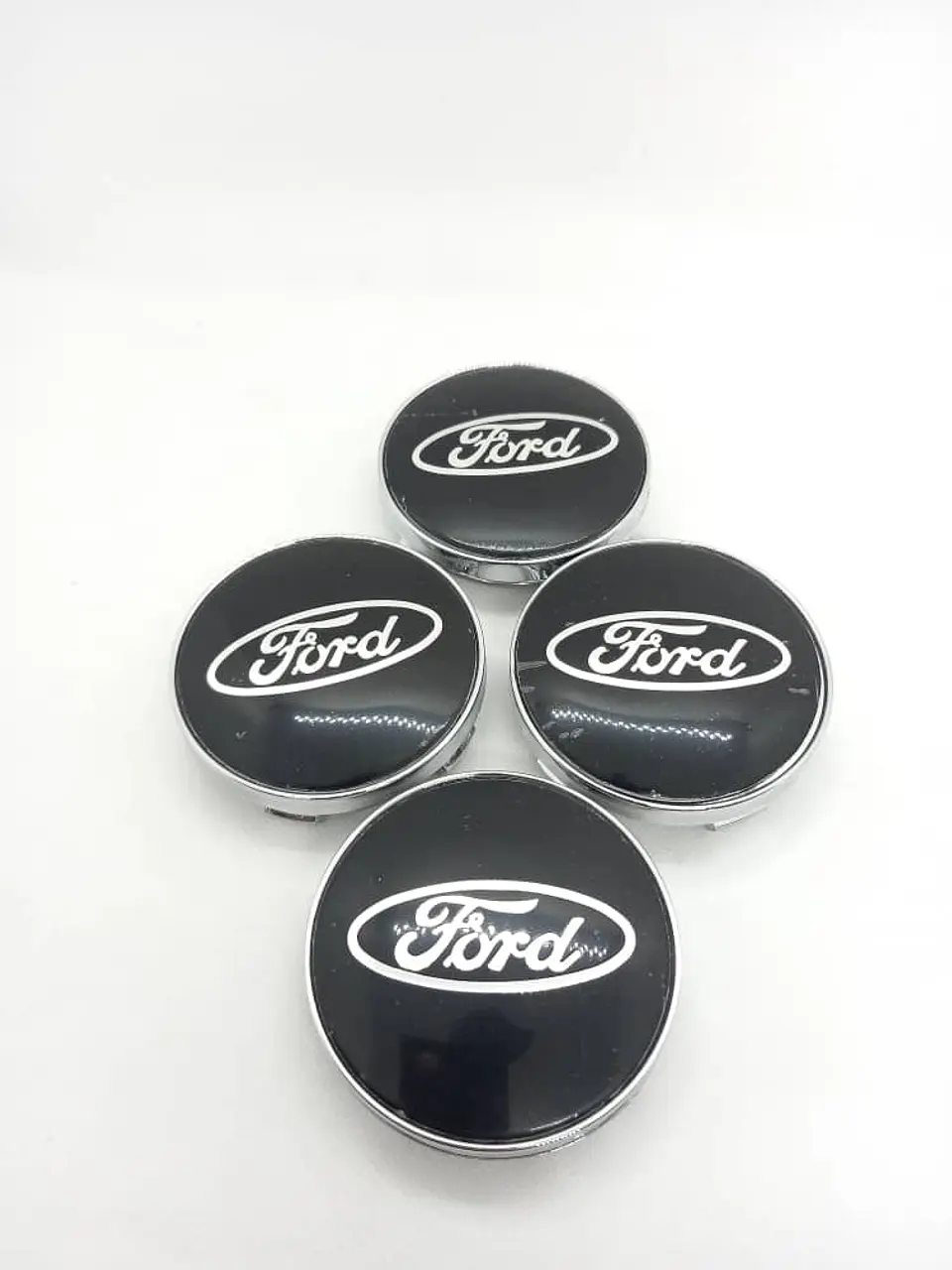 X4 Tapas centro llantas ford letra 60mm 56mm - Plata 1