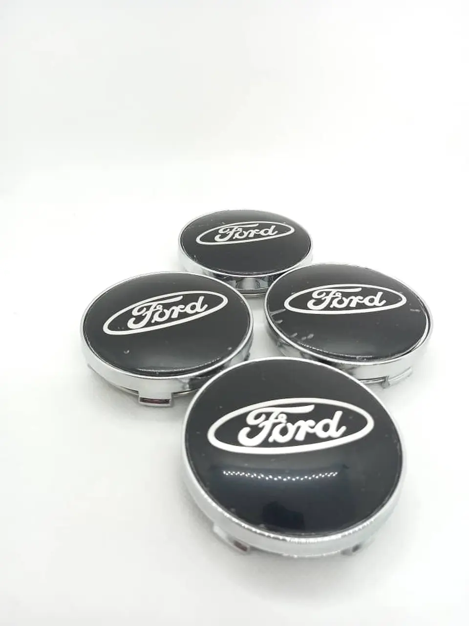 X4 Tapas centro llantas ford letra 60mm 56mm - Plata 3