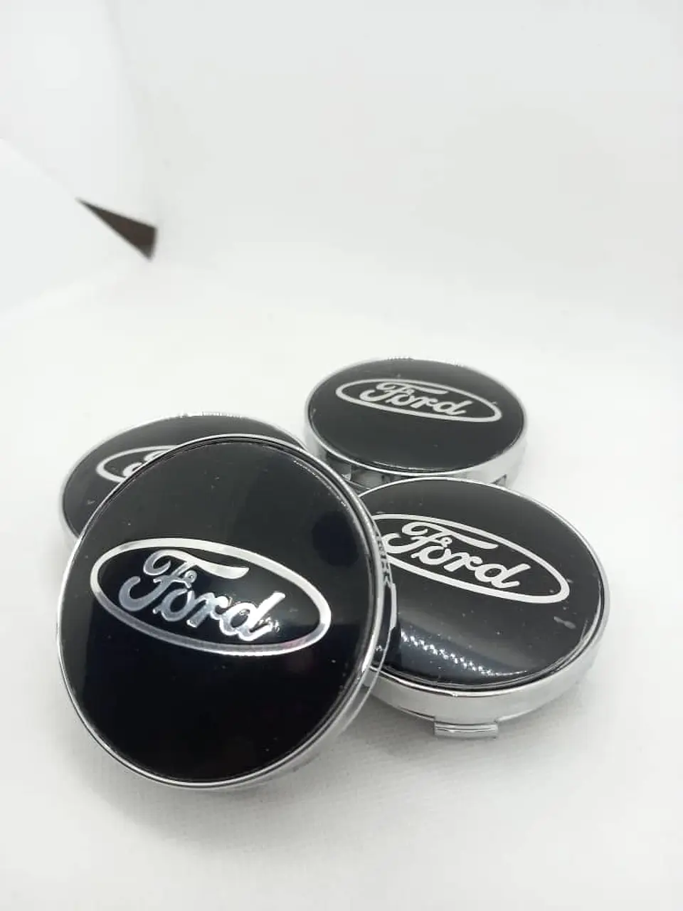 X4 Tapas centro llantas ford letra 60mm 56mm - Plata 4