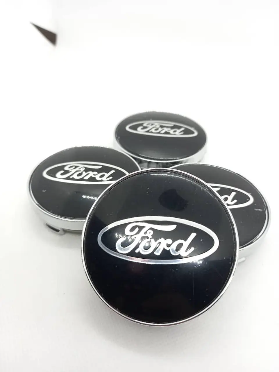 X4 Tapas centro llantas ford letra 60mm 56mm - Plata 9
