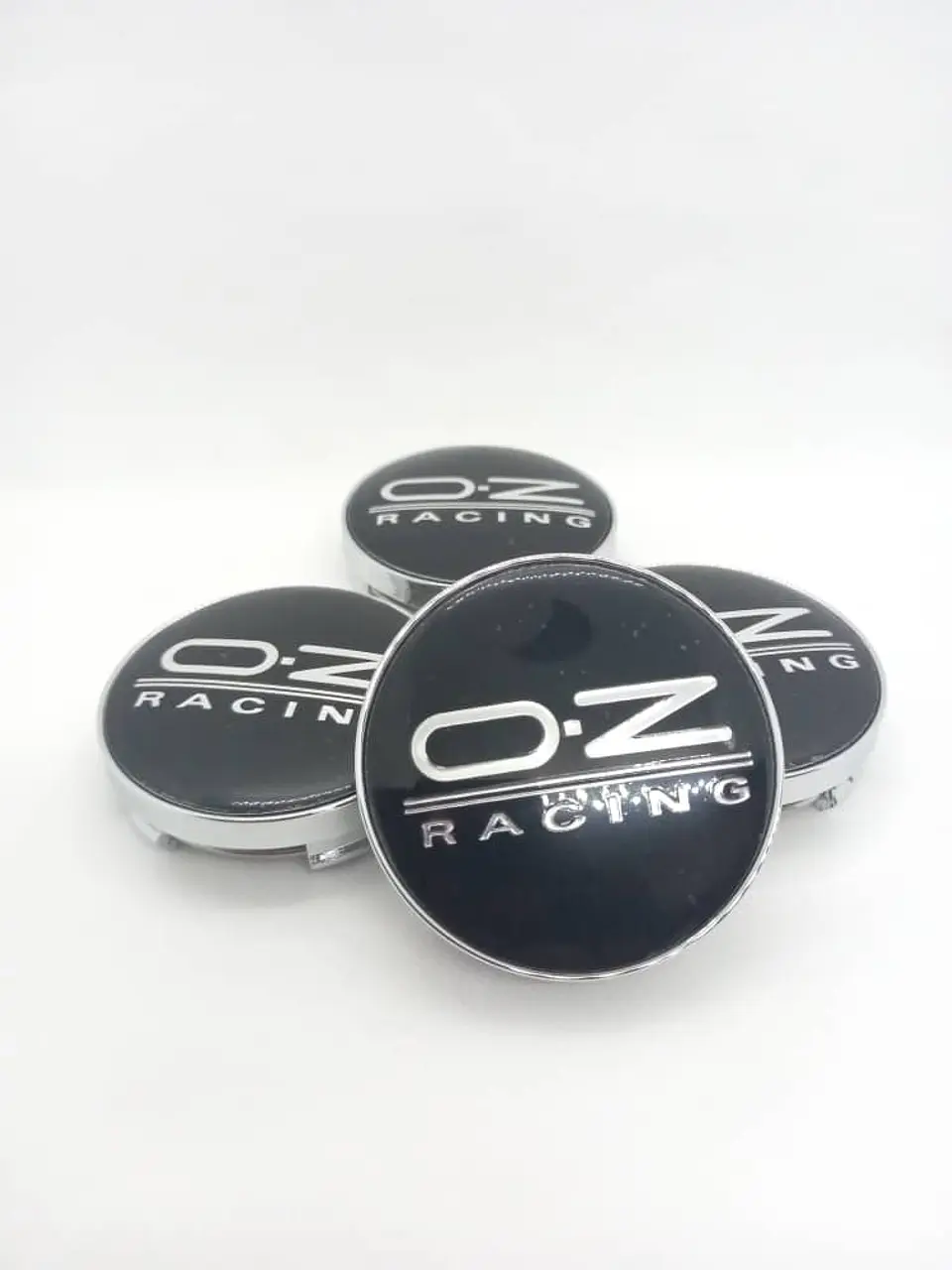 X4 Tapas centro llantas oz racing - Negro Plata 4