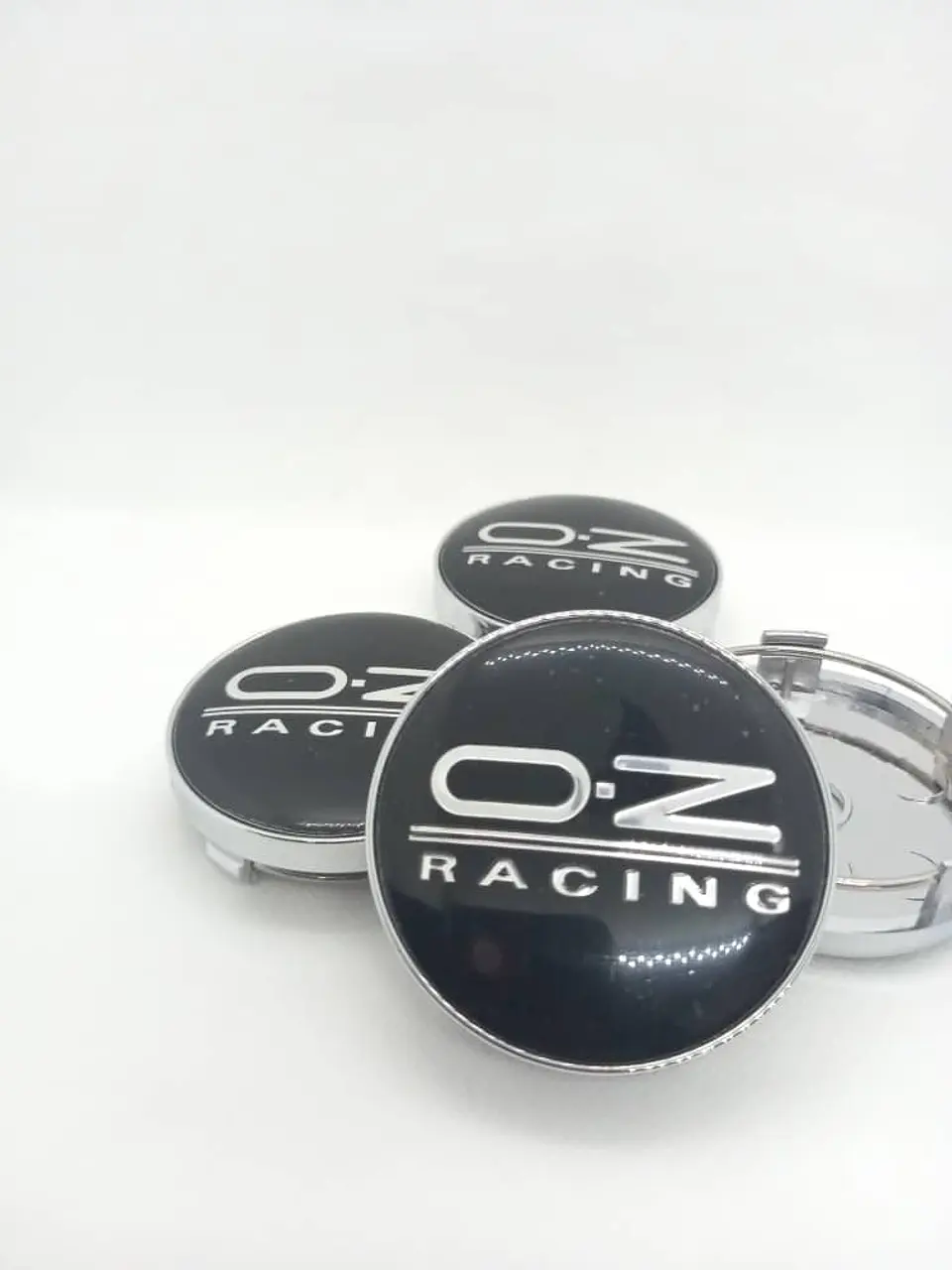 X4 Tapas centro llantas oz racing - Negro Plata 7