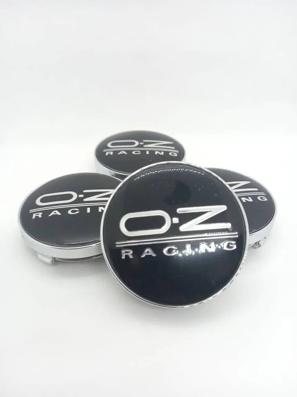 X4 Tapas centro llantas oz racing - Negro Plata 8
