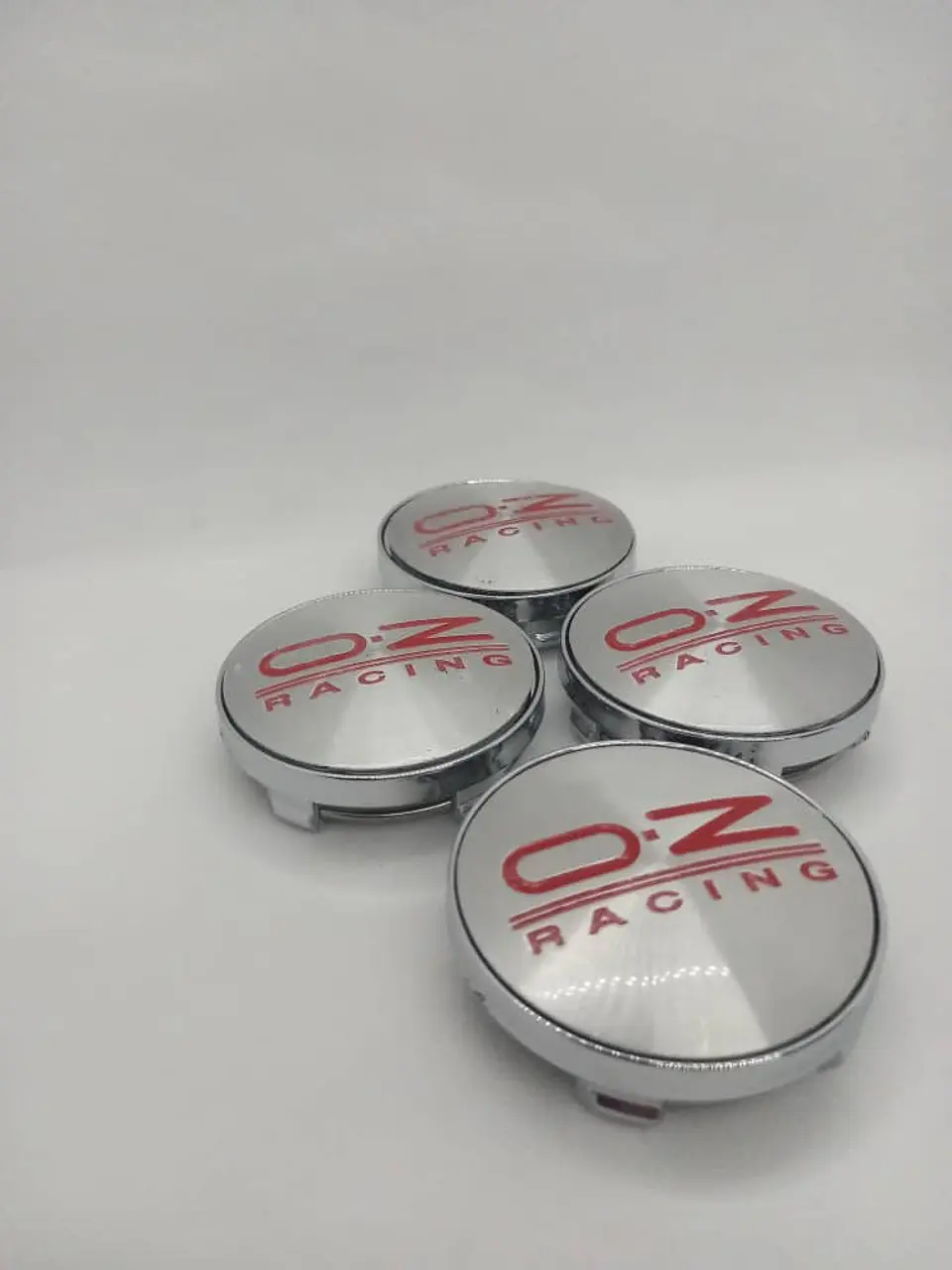 X4 Tapas centro llantas oz racing 60mm 56mm - Plata Roja 2