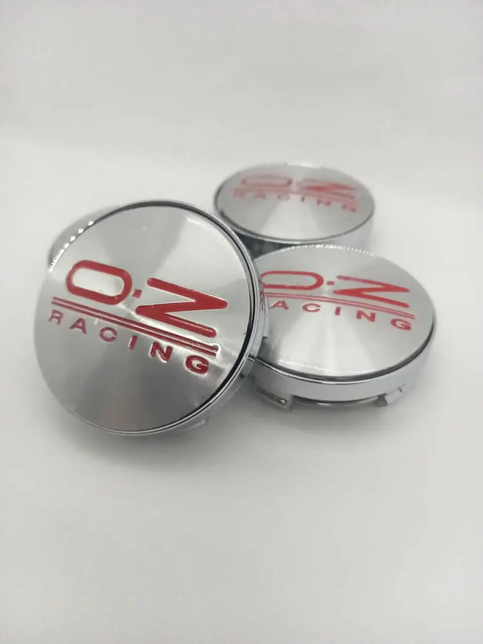 X4 Tapas centro llantas oz racing 60mm 56mm - Plata Roja 4
