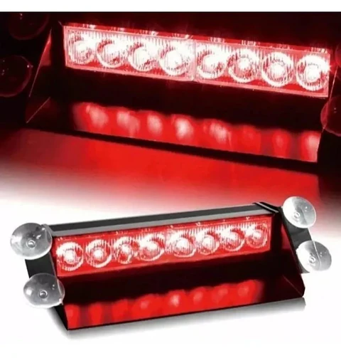 Luz baliza estroboscópica parabrisas - Rojo