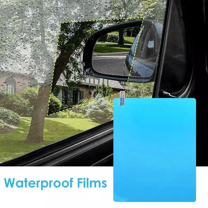 X2 Película protectora membrana impermeable para ventana de autos vista a retrovisor a prueba de lluvia Anti niebla 1