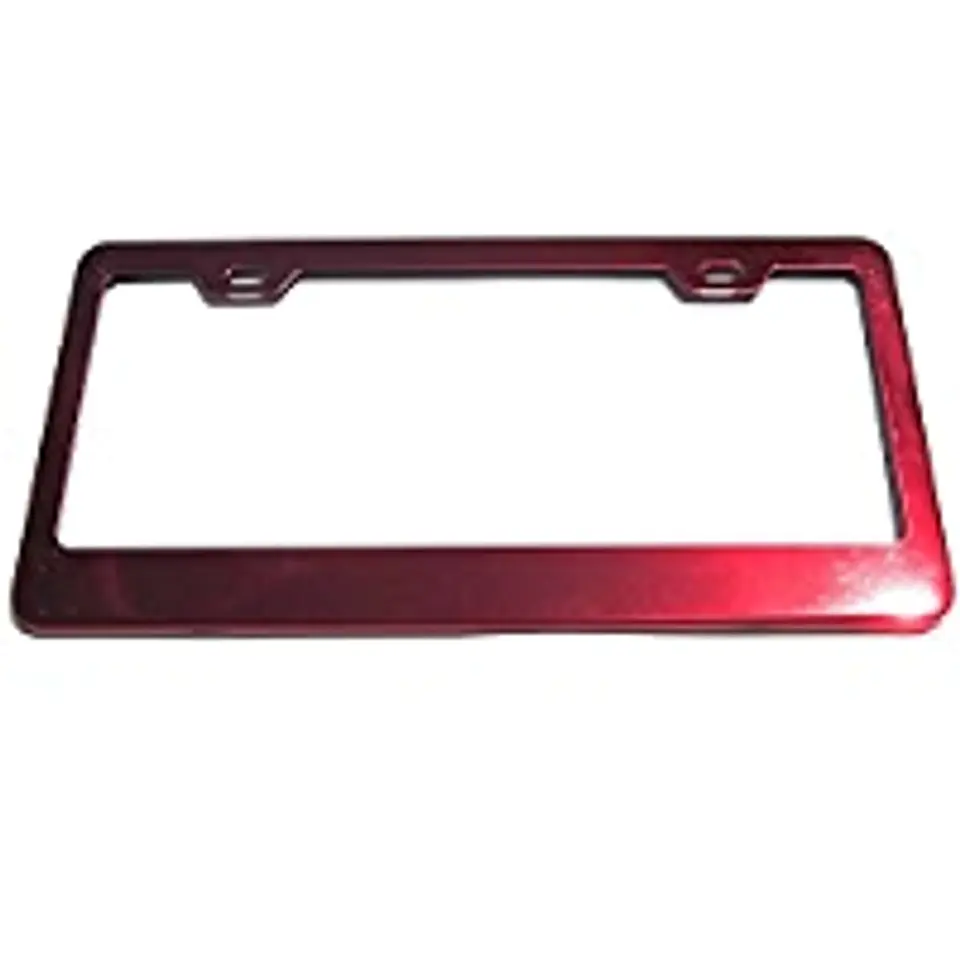 Par porta patentes/marco matrícula aluminio - Rojo 11