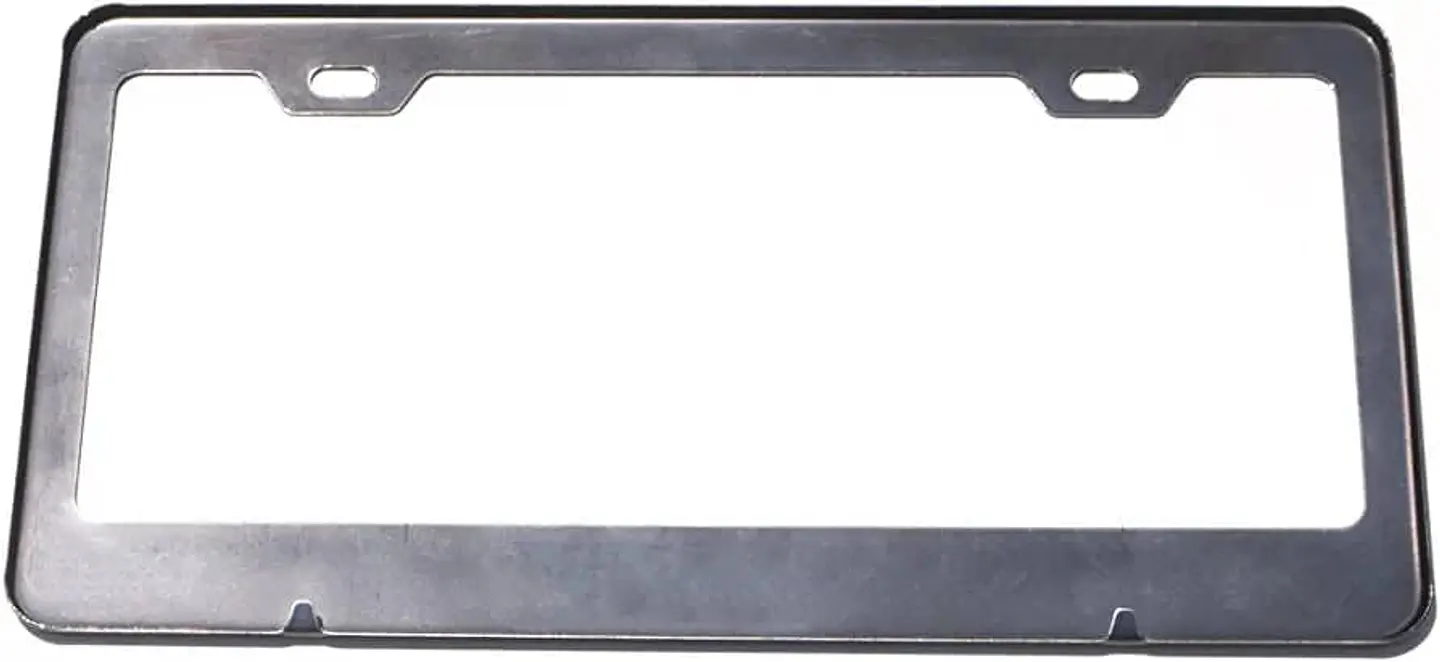 Par porta patentes/marco matrícula aluminio - Plata 12