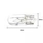 Par ampolletas halógenas 12V 5W 3200K T10 W5W - luz posición/patente - Miniatura 3