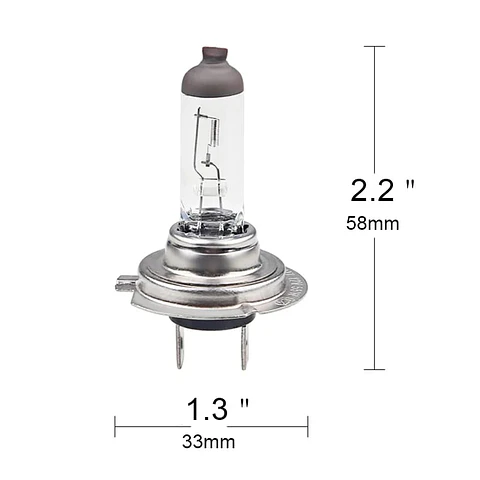 Par ampolletas halógenas 12V 55W 3200K H7, 2 patas - alta o baja