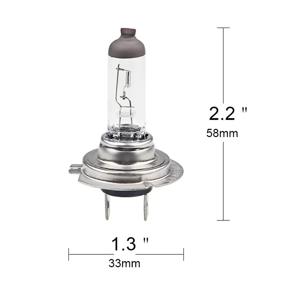 Par ampolletas halógenas 12V 55W 3200K H7, 2 patas - alta o baja 1