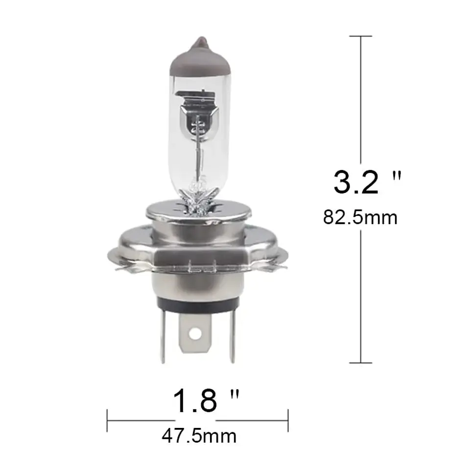Par ampolletas halógenas 12V 55W 3200K H4, 3 patas - alta y baja 10