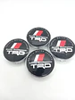 Set X4 Tapa centro de Llantas de autos universal marca TRD negra - Miniatura 5