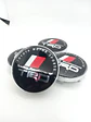 Set X4 Tapa centro de Llantas de autos universal marca TRD negra - Miniatura 6