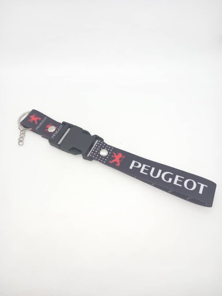 Llavero Lanyard elástico porta llaves y credencial - PEUGEOT 1