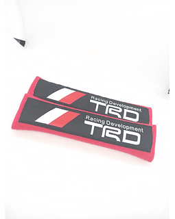 Cubre cinturón de seguridad de autos, almohadillas protectoras para los hombros Diseño tela bordadoTRD color Rojo