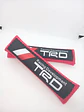 Cubre cinturón de seguridad, almohadillas bordadas TRD - Rojo - thumbnail 8
