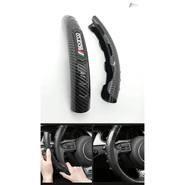 Cubre volante cubierta embellecedor antideslizante de auto, 2 piezas