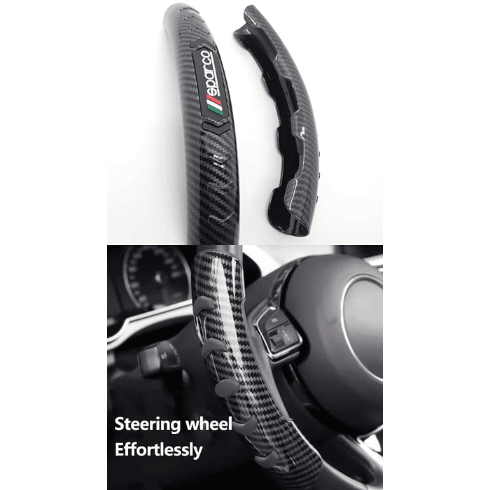 Cubre volante cubierta embellecedor antideslizante de auto, 2 piezas 3