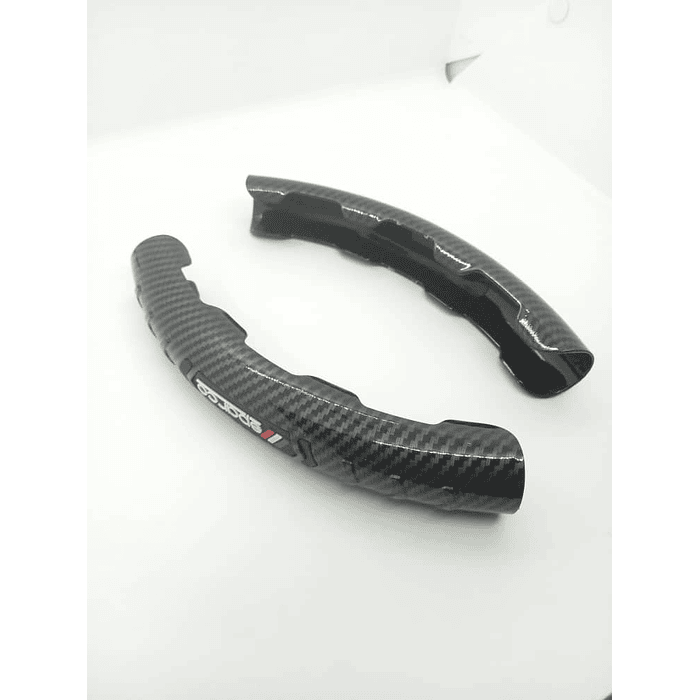 Cubre volante cubierta embellecedor antideslizante de auto, 2 piezas 12