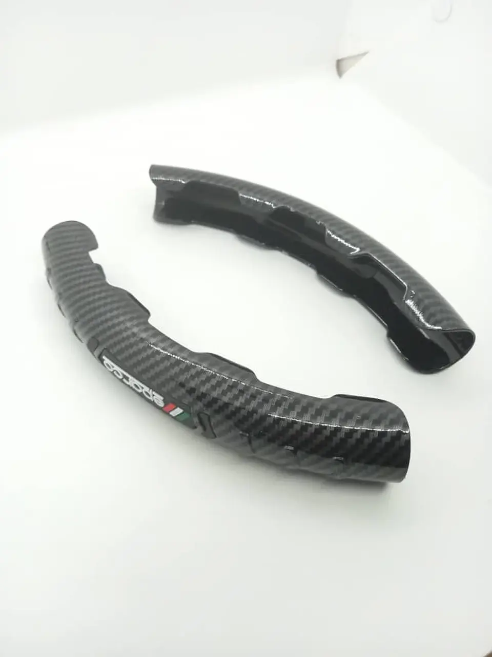 Cubre volante cubierta embellecedor antideslizante de auto, 2 piezas 12