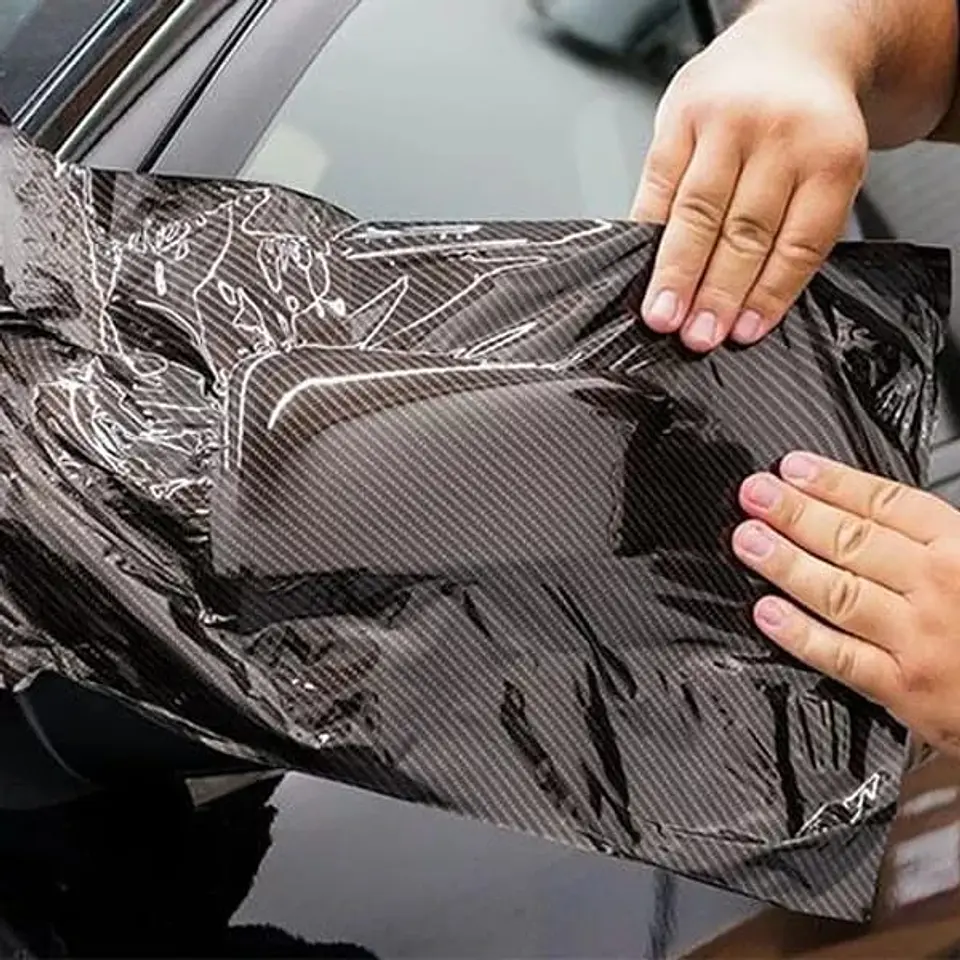 Papel Vinilo - Wrapp adhesivo con canales de aire Tipo fibra de 8