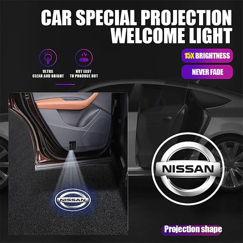X2 luces led cortesía - puertas (a batería triple A) - Nissan (OJO