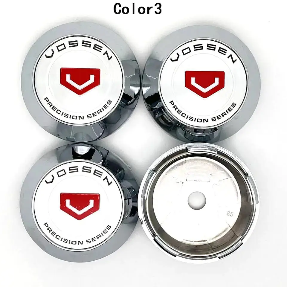 X4 Tapa centro llantas Vossen Plata - Plata Rojo 1