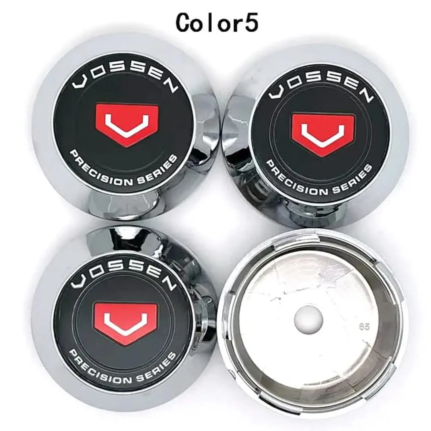 X4 Tapa centro llantas Vossen Negra - Negra Rojo 5