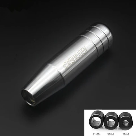 Pomo perilla palanca cambios aluminio 13cm Mugen - plateado