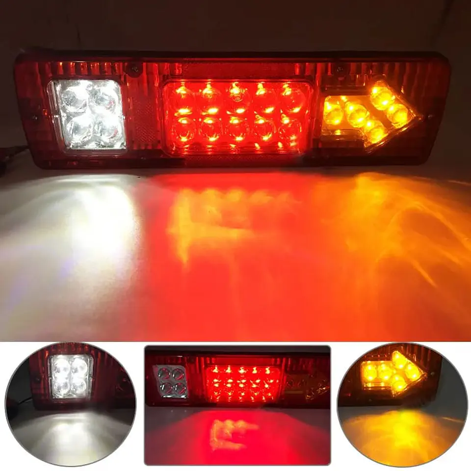 Par de focos led traseros 12V para Camiones, tricimotos, carro 5