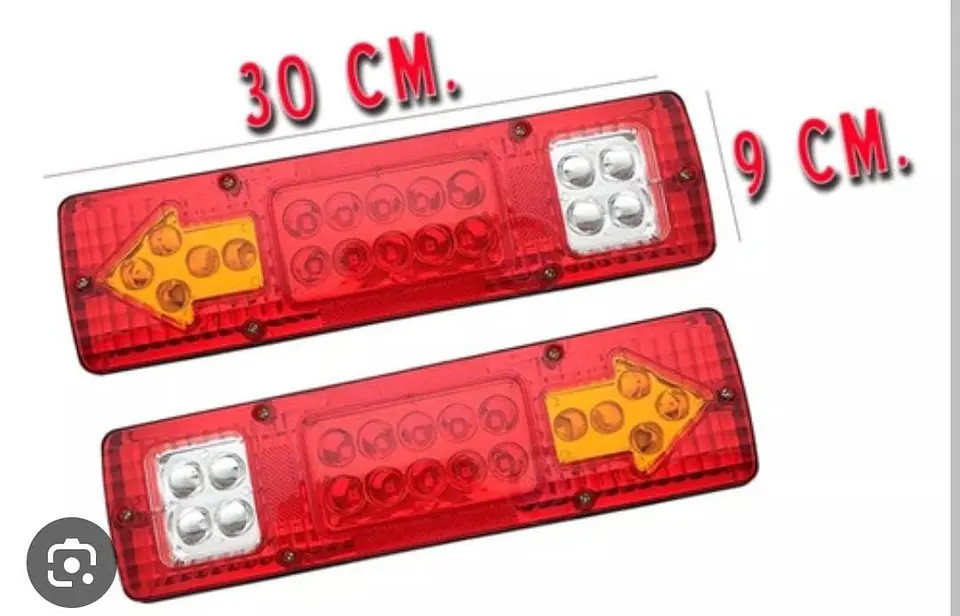 Par de focos led traseros 12V para Camiones, tricimotos, carro 6