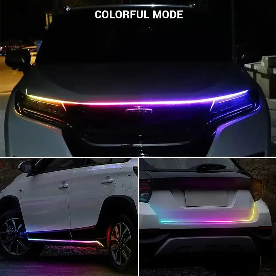 Tiras de Decoración Led para capot de autos, luces RGB 1