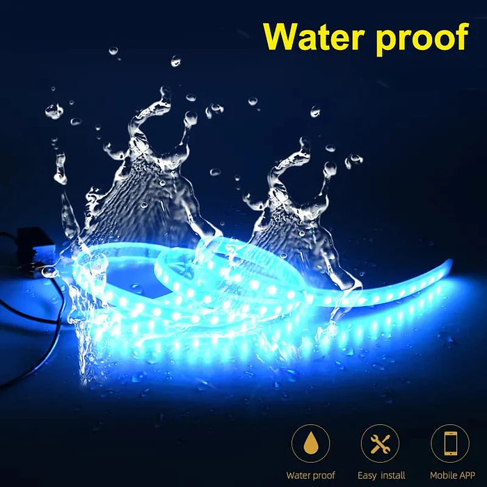 Tiras de Decoración Led para capot de autos, luces RGB  14