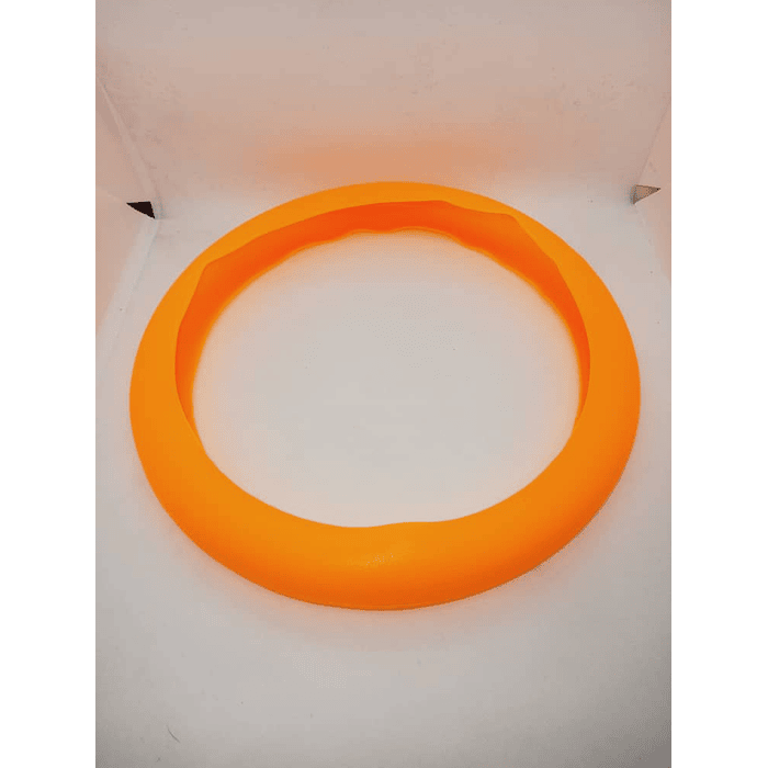 Funda cubre Volante de silicona para autos elastico color naranja  6