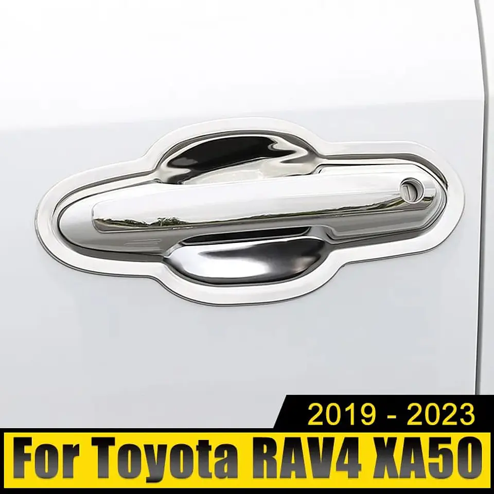 Moldura cubierta manija acero inox. - Toyota RAV4 XA50 4
